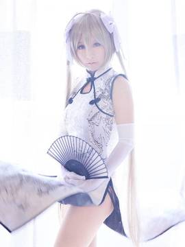 《缘之空》穹妹旗袍COSPLAY_缘之空白旗袍穹 (1)