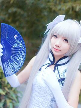 《缘之空》穹妹旗袍COSPLAY_缘之空❤春日野穹旗袍ver (13)