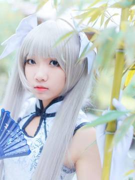 《缘之空》穹妹旗袍COSPLAY_缘之空❤春日野穹旗袍ver (9)