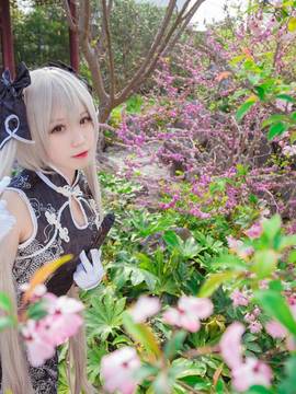 《缘之空》穹妹旗袍COSPLAY_穹妹黑旗袍 (11)