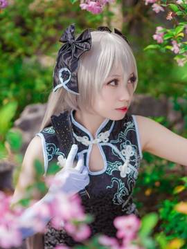 《缘之空》穹妹旗袍COSPLAY_穹妹黑旗袍 (12)