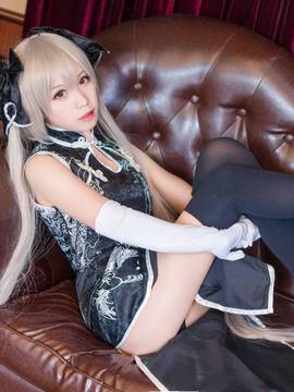 《缘之空》穹妹旗袍COSPLAY_穹妹黑旗袍 (17)
