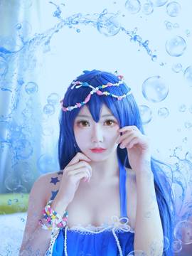 《LoveLive!》园田海未人鱼的世界觉醒 C O S P L A Y_噔噔蹬蹬～大家期待的小人鱼海新鲜出炉啦～ (1)