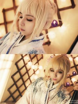 《Fate Stay Night》凛＆saber和服 C O S P L A Y_saber和服 (9)