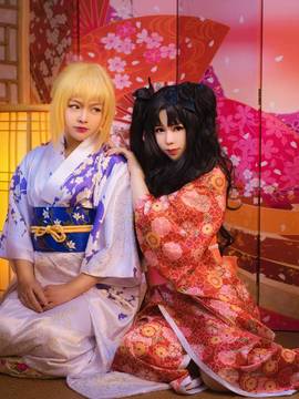 《Fate Stay Night》凛＆saber和服 C O S P L A Y_0203生日快乐！ (8)