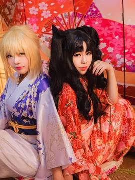 《Fate Stay Night》凛＆saber和服 C O S P L A Y_0203生日快乐！ (6)