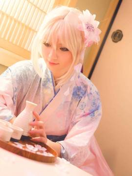 《Fate Stay Night》凛＆saber和服 C O S P L A Y_吾王saber (2)