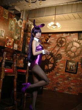 《我妹哪这么可爱》五更琉璃紫兔子女郎C O S P L A Y_黑猫兔女郎赛高！ (9)