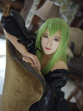 《叛逆的鲁路修》C.C.女王礼服 C O S P L A Y_【cos正片】叛逆的鲁路修 CC黑礼服 (2)