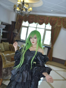 《叛逆的鲁路修》C.C.女王礼服 C O S P L A Y_【cos正片】叛逆的鲁路修 CC黑礼服 (6)