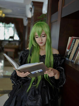 《叛逆的鲁路修》C.C.女王礼服 C O S P L A Y_【cos正片】叛逆的鲁路修 CC黑礼服 (9)