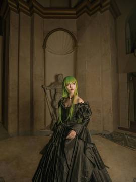 《叛逆的鲁路修》C.C.女王礼服 C O S P L A Y_叛逆的鲁鲁修cc黑礼服 (1)