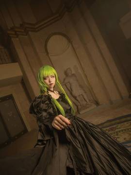 《叛逆的鲁路修》C.C.女王礼服 C O S P L A Y_叛逆的鲁鲁修cc黑礼服 (6)