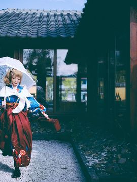 《Love Live》大正和服未觉醒南小鸟 C O S P L A Y_大正和服未觉醒南小鸟 C O S (13)