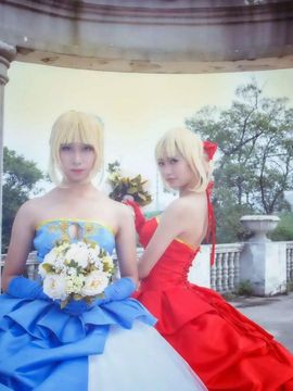 《王の恋》型月十周年Saber红蓝双王礼服C O S P L A Y&nbsp;&nbsp;[ 编辑 ]_saber尼禄婚纱 (5)