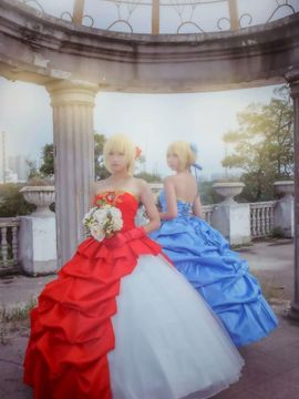 《王の恋》型月十周年Saber红蓝双王礼服C O S P L A Y&nbsp;&nbsp;[ 编辑 ]_saber尼禄婚纱 (6)