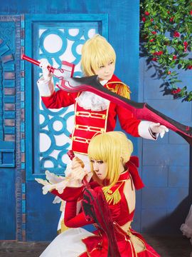 《FateExtra》尼禄转性双人舞会 C O S P L A Y_尼禄转性双人舞会 C O S (13)
