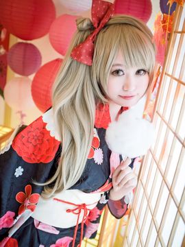 《Love Live!》和穿着棉花和服的小鸟一起玩 C O S P L A Y_甜甜的棉花糖 (9)