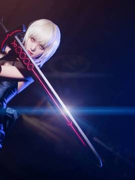 《Fate stay night》saber小礼服 C O S P L A Y_FateGrand Order 黑saber 满破 (2)