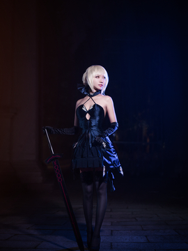 《Fate stay night》saber小礼服 C O S P L A Y_FateGrand Order 黑saber 满破 (11)