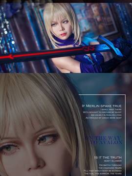 《Fate stay night》saber小礼服 C O S P L A Y_FateGO Saber Alter 满破 (8)