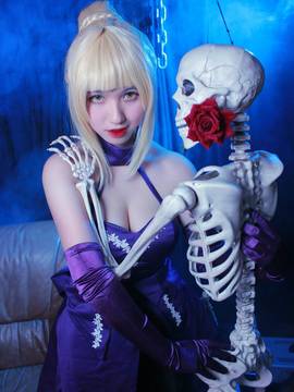 《Fate stay night》saber小礼服 C O S P L A Y_FateGO Saber Alter 满破 (12)