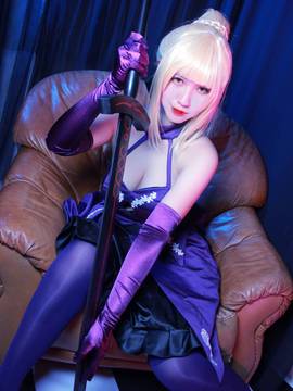 《Fate stay night》saber小礼服 C O S P L A Y_FateGO Saber Alter 满破 (17)