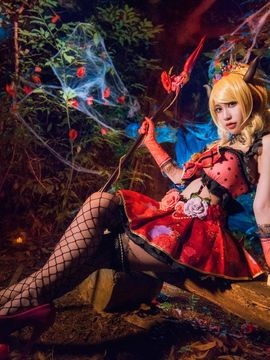 《lovelive！》绚濑绘里小恶魔 C O S P L A Y_这黑暗的夜晚，是属于我的世界…… (7)