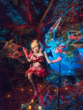 《lovelive！》绚濑绘里小恶魔 C O S P L A Y_这黑暗的夜晚，是属于我的世界…… (10)