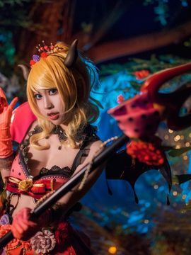 《lovelive！》绚濑绘里小恶魔 C O S P L A Y_这黑暗的夜晚，是属于我的世界…… (12)