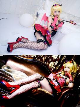 《lovelive！》绚濑绘里小恶魔 C O S P L A Y_小恶魔绘里 光与暗 (1)