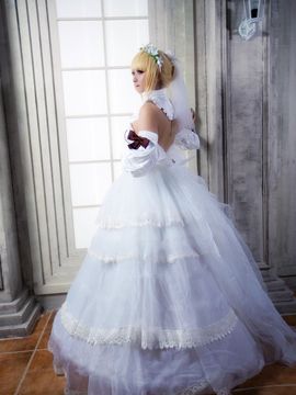 《Fate Stay Night 》Saber lily 同人婚纱 Cosplay_Saber lily 同人婚纱 C O S (3)