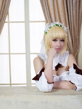 《Fate Stay Night 》Saber lily 同人婚纱 Cosplay_Saber lily 同人婚纱 C O S (5)