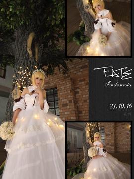 《Fate Stay Night 》Saber lily 同人婚纱 Cosplay_Saber lily 同人婚纱 C O S (7)