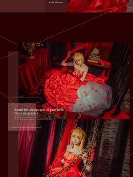 《命运长夜EX》尼禄周年红礼服C O S P L A Y_尼禄十周年同人礼服 (2)
