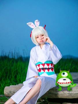 《阴阳师》山兔和服 C O S P L A Y_阴阳师：幸运的山兔 (1)