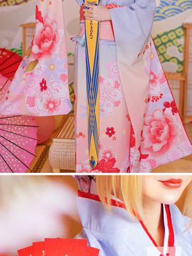 《Fate Stay Night》Saber晴着ver.~吾王和服新年挂画 C O S P L A Y_骑士王Saber晴着鲜艳和服登场 一改往日朴素风格 (5)