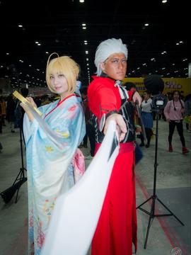 《Fate Stay Night》Saber晴着ver.~吾王和服新年挂画 C O S P L A Y_冬典saber晴着cos游场返图 (8)