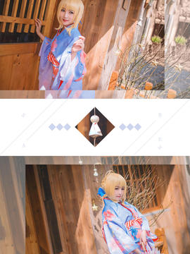 《Fate Stay Night》Saber晴着ver.~吾王和服新年挂画 C O S P L A Y_Saber晴着 (4)