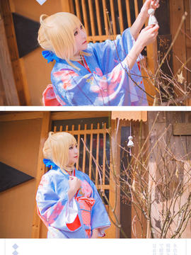 《Fate Stay Night》Saber晴着ver.~吾王和服新年挂画 C O S P L A Y_Saber晴着 (5)