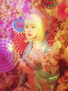 《Fate Stay Night》Saber晴着ver.~吾王和服新年挂画 C O S P L A Y_观众朋友们，想死你们啦！ (1)