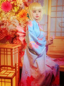 《Fate Stay Night》Saber晴着ver.~吾王和服新年挂画 C O S P L A Y_观众朋友们，想死你们啦！ (6)