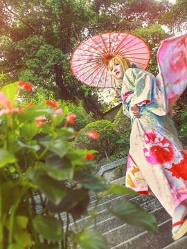 《Fate Stay Night》Saber晴着ver.~吾王和服新年挂画 C O S P L A Y_阿尔托利亚·潘德拉贡 和服手办cos (4)