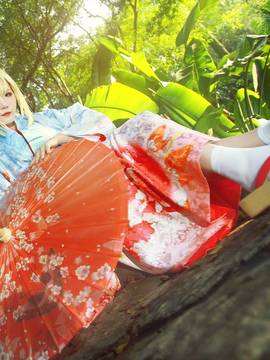 《Fate Stay Night》Saber晴着ver.~吾王和服新年挂画 C O S P L A Y_阿尔托利亚·潘德拉贡 和服手办cos (9)