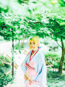 《Fate Stay Night》Saber晴着ver.~吾王和服新年挂画 C O S P L A Y_saber晴着 (6)