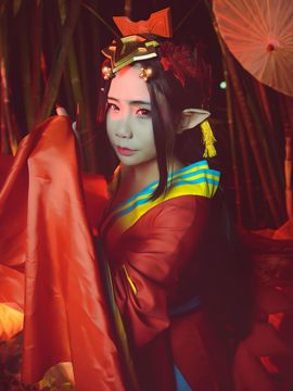 《阴阳师手游》鬼女红叶一直都在这里等你哟 C O S P L A Y_紅葉の鬼女 (9)