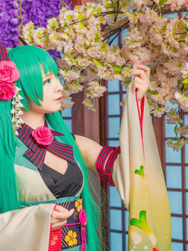 《VOCALOID》初音未来，异国歌姬ver  C O S P L A Y_miku 异国的歌姬 雏菊和服 (7)