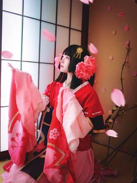 《阴阳师手游》樱花妖 C O S P L A Y_半山春樱一帘风 (1)
