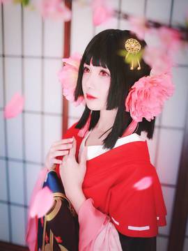 《阴阳师手游》樱花妖 C O S P L A Y_半山春樱一帘风 (11)