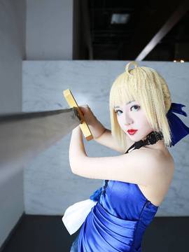 《FateGrand Order》extella saber礼服 C O S P L A Y_saber cos蓝礼服设定集 (4)